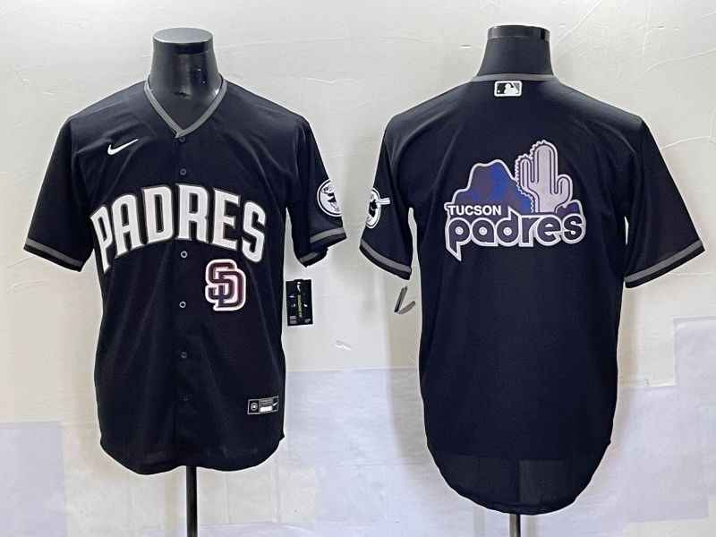 Men 2025 San Diego Padres Blank Black Game Nike MLB Jersey style 70310